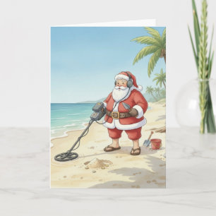 Cartes Pour Fêtes Annuelles Père Noël personnalisé faisant de la détection de