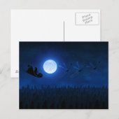 Cartes Pour Fêtes Annuelles Père Noël pilotant 2 (Devant / Derrière)