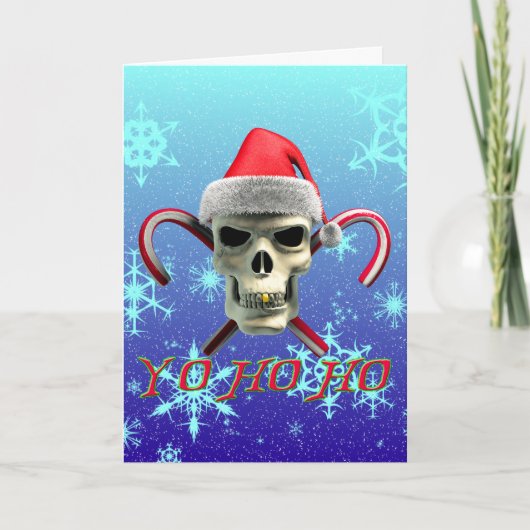 Cartes Pour Fêtes Annuelles Père Noël Pirate (Devant)