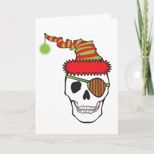 Cartes Pour Fêtes Annuelles père Noël Pirate Skull