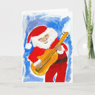 Cartes Pour Fêtes Annuelles père Noël Playin' Bass