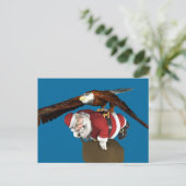 Cartes Pour Fêtes Annuelles Père Noël Pourrait Venir Un Peu Plus Tard (Debout devant)