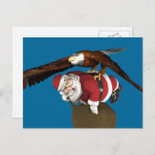 Cartes Pour Fêtes Annuelles Père Noël Pourrait Venir Un Peu Plus Tard (Devant / Derrière)