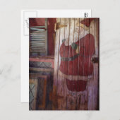 Cartes Pour Fêtes Annuelles Père Noël primitif (Devant / Derrière)