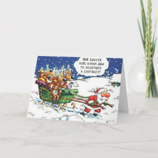 Cartes Pour Fêtes Annuelles Père Noël Pulling Reindeer