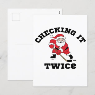Cartes Pour Fêtes Annuelles Père Noël qui vérifie deux fois