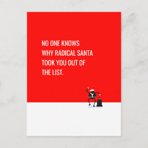 Cartes Pour Fêtes Annuelles Père Noël radical liste de drôles de mèmes EDITABL