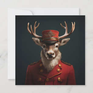 Cartes Pour Fêtes Annuelles Père Noël Reindeer