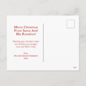 Cartes Pour Fêtes Annuelles Père Noël Reindeer Noël (Dos)