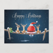 Cartes Pour Fêtes Annuelles PÈRE NOËL & REINDEER & TEXT par SHARON SHARPE (Devant)