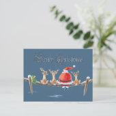Cartes Pour Fêtes Annuelles PÈRE NOËL & REINDEER & TEXT par SHARON SHARPE (Debout devant)
