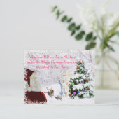 Cartes Pour Fêtes Annuelles Père Noël rencontre Jésus (Debout devant)