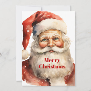 Cartes Pour Fêtes Annuelles Père Noël rétro
