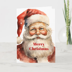 Cartes Pour Fêtes Annuelles Père Noël rétro