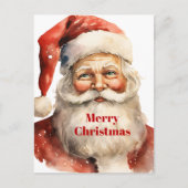 Cartes Pour Fêtes Annuelles Père Noël rétro (Devant)