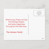 Cartes Pour Fêtes Annuelles Père Noël rétro personnalisée avec message (Dos)