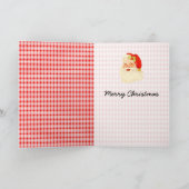 Cartes Pour Fêtes Annuelles Père Noël rétro sur Plaid (Intérieur)