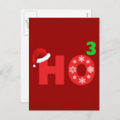 Cartes Pour Fêtes Annuelles père Noël rit à noël (Devant / Derrière)