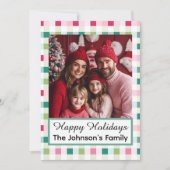 Cartes Pour Fêtes Annuelles Père Noël rose (Devant)