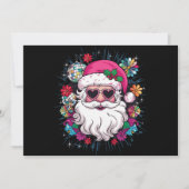 Cartes Pour Fêtes Annuelles Père Noël Rose Disco Noël Drôle de fête de Noël (Devant)