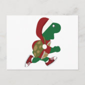 Cartes Pour Fêtes Annuelles Père Noël Running Turtle (Devant)