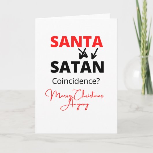 Cartes Pour Fêtes Annuelles Père Noël Satan (Devant)