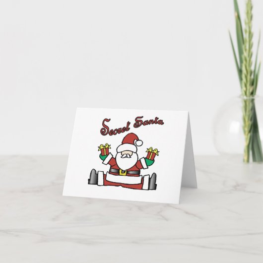 Cartes Pour Fêtes Annuelles père Noël secret (Devant)