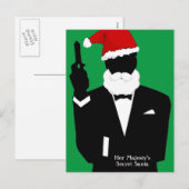 Cartes Pour Fêtes Annuelles Père Noël secrète de Sa Majesté (Devant / Derrière)