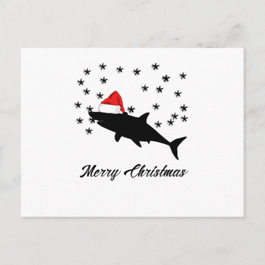 Cartes Pour Fêtes Annuelles Père Noël Shark Cadeaux de Noël - Joyeux Noël (Devant)