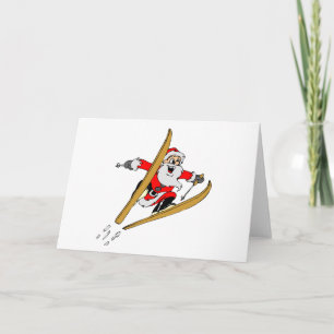 Cartes Pour Fêtes Annuelles Père Noël Sking