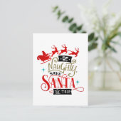 Cartes Pour Fêtes Annuelles Père Noël Sleigh Et Reindeer Noël Drôle (Debout devant)