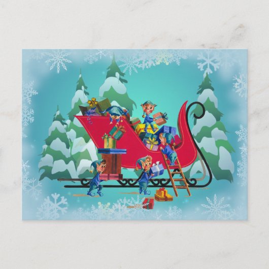 Cartes Pour Fêtes Annuelles PÈRE NOËL SLEIGH par SHARON SHARPE (Devant)