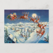 Cartes Pour Fêtes Annuelles PÈRE NOËL, SLEIGH & REINDEER par SHARON SHARPE (Devant)