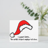 Cartes Pour Fêtes Annuelles Père Noël Soutien Drôle (Debout devant)