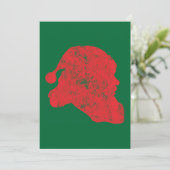 Cartes Pour Fêtes Annuelles père Noël (Style Retro Letterpress) (Debout devant)