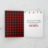 Cartes Pour Fêtes Annuelles Père Noël Sur Buffalo Plaid (Intérieur)