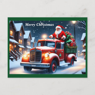 Cartes Pour Fêtes Annuelles Père Noël sur camion