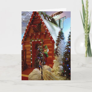 CARTES POUR FÊTES ANNUELLES PÈRE NOËL SUR LE CHEMIN DE DIRE MERRY NOËL
