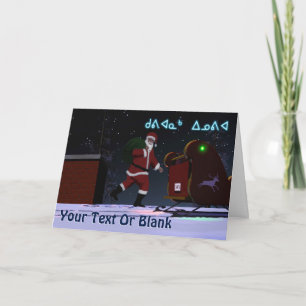 Cartes Pour Fêtes Annuelles Père Noël Sur Le Toit - Kuvianak Innovia