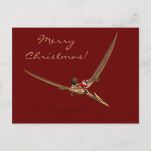 Cartes Pour Fêtes Annuelles Père Noël Sur Quetzalcoatlus
