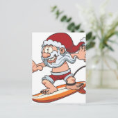 Cartes Pour Fêtes Annuelles Père Noël Surf (Debout devant)