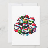 Cartes Pour Fêtes Annuelles Père Noël Sushi Delight - Art de Noël Festif (Devant)