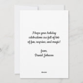 Cartes Pour Fêtes Annuelles Père Noël Traîneau Et Renne Noël Drôle (Dos)