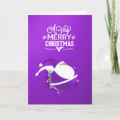 Cartes Pour Fêtes Annuelles Père Noël Très Joyeux Noël | Violet (Devant)