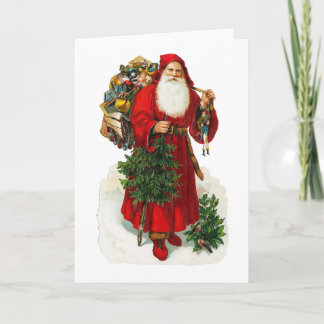 Cartes Pour Fêtes Annuelles Père Noël victorien