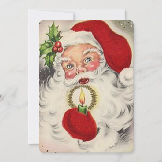 Cartes Pour Fêtes Annuelles Père Noël vintage (Devant)