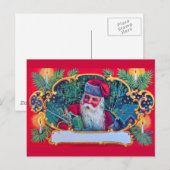CARTES POUR FÊTES ANNUELLES PÈRE NOËL VINTAGE (Devant / Derrière)