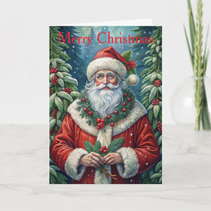 Cartes Pour Fêtes Annuelles Père Noël vintage