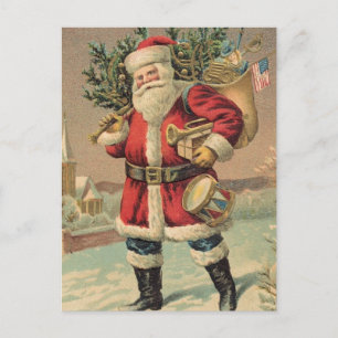 Cartes Pour Fêtes Annuelles Père Noël vintage