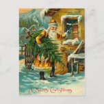 Cartes Pour Fêtes Annuelles Père Noël vintage allemande en jaune<br><div class="desc">Belles cartes postales de Noël victoriennes ! Cherchez l'affranchissement correspondant ! Toutes les images restaurées avec amour pour une qualité d'impression optimale ! Facile à customiser !</div>